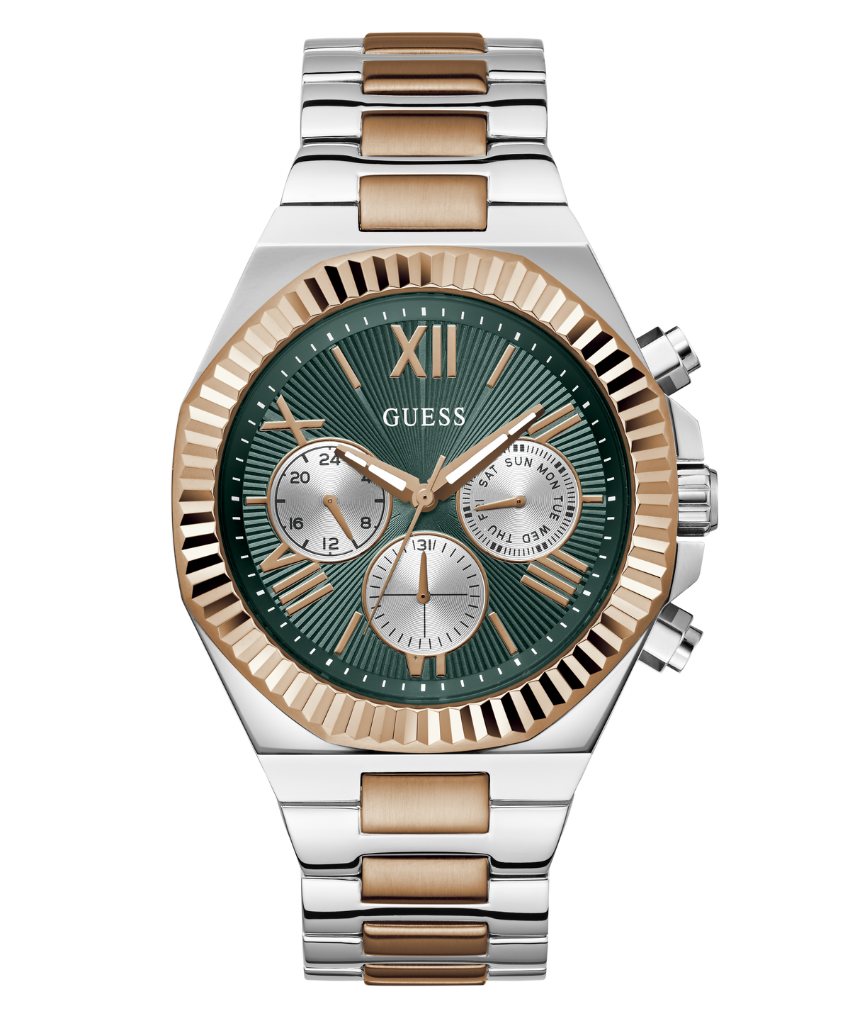 Guess Equity Men's Multifunction Watch Two Tone