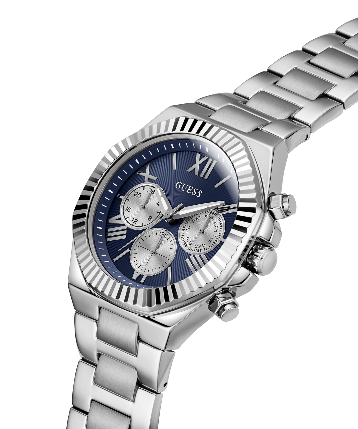 Guess Equity Men's Multifunction Watch Silver