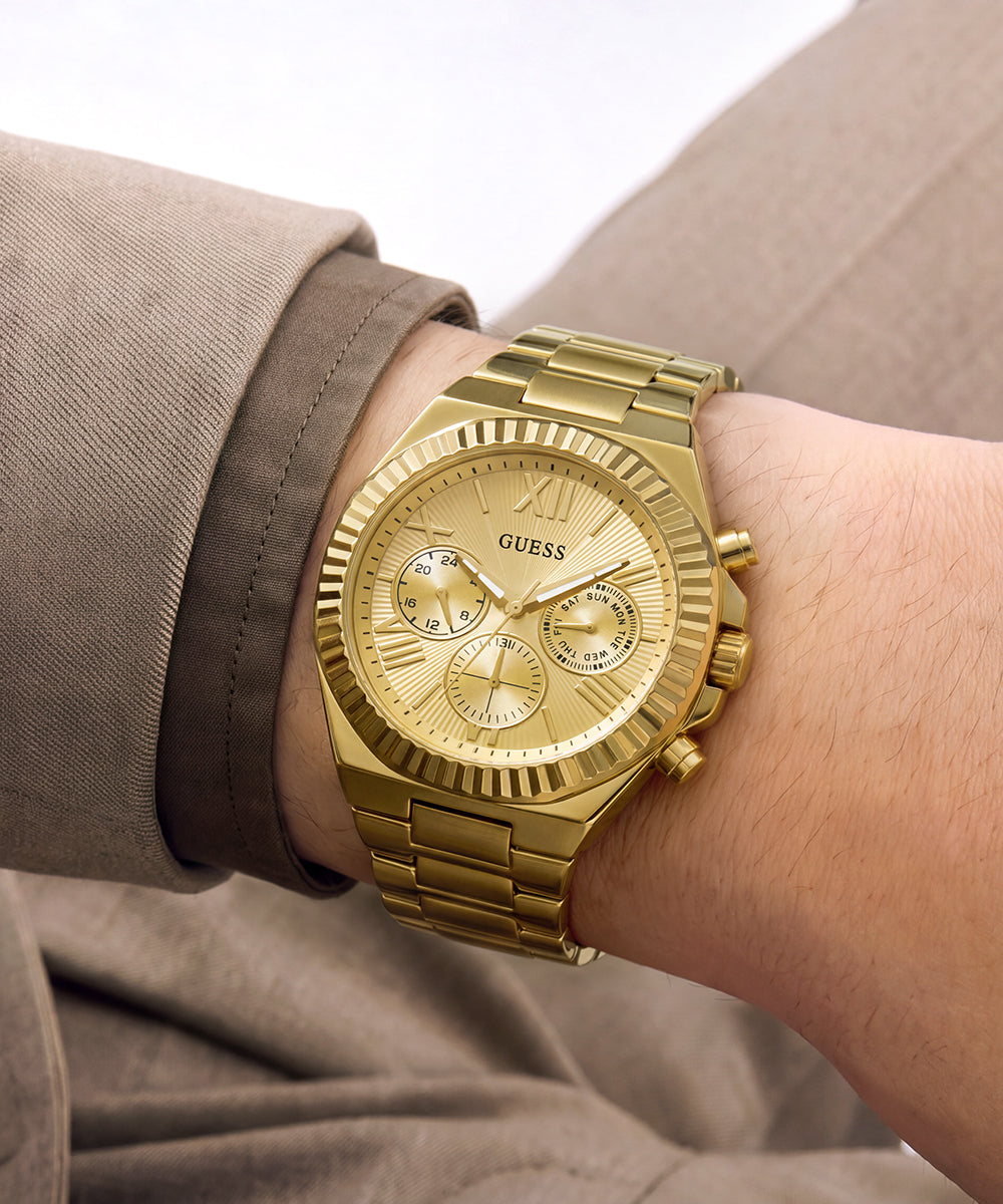 Guess Equity Men's Multifunction Watch Gold