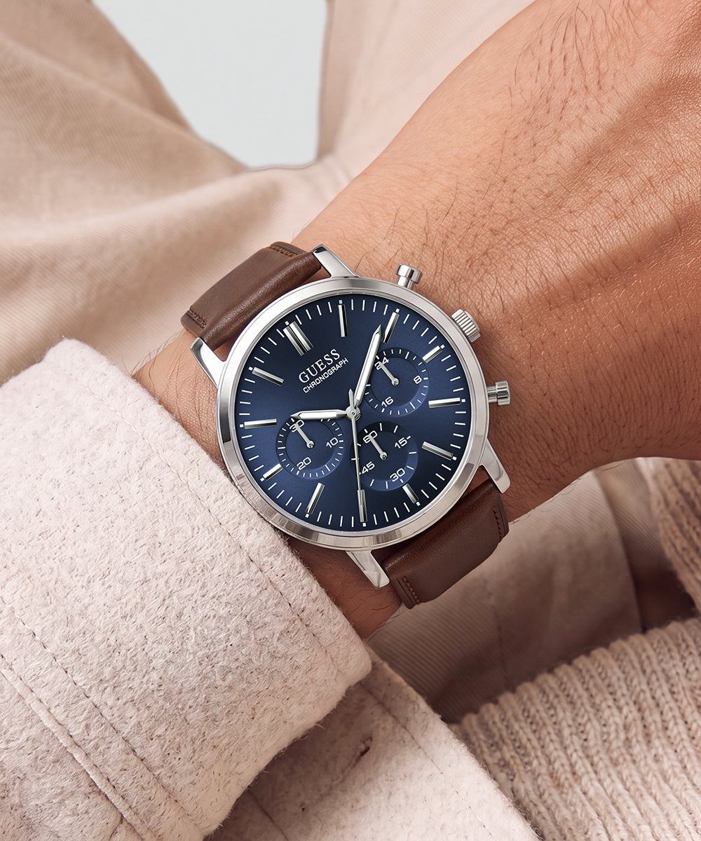 Guess Cassian Men's Chronograph Watch Silver
