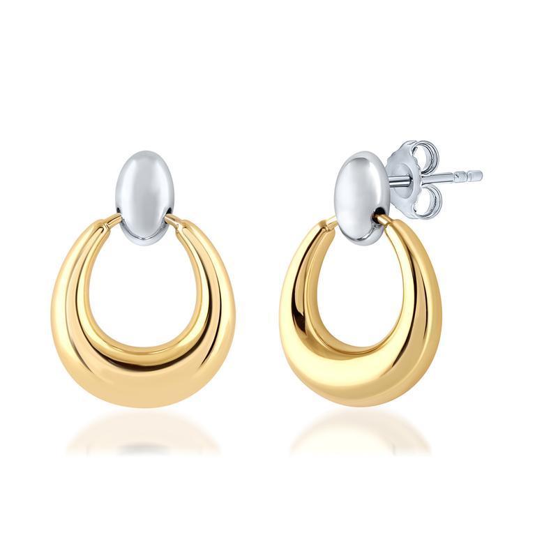 Georgini Alchemy Mode Two-Tone Oval Earrings