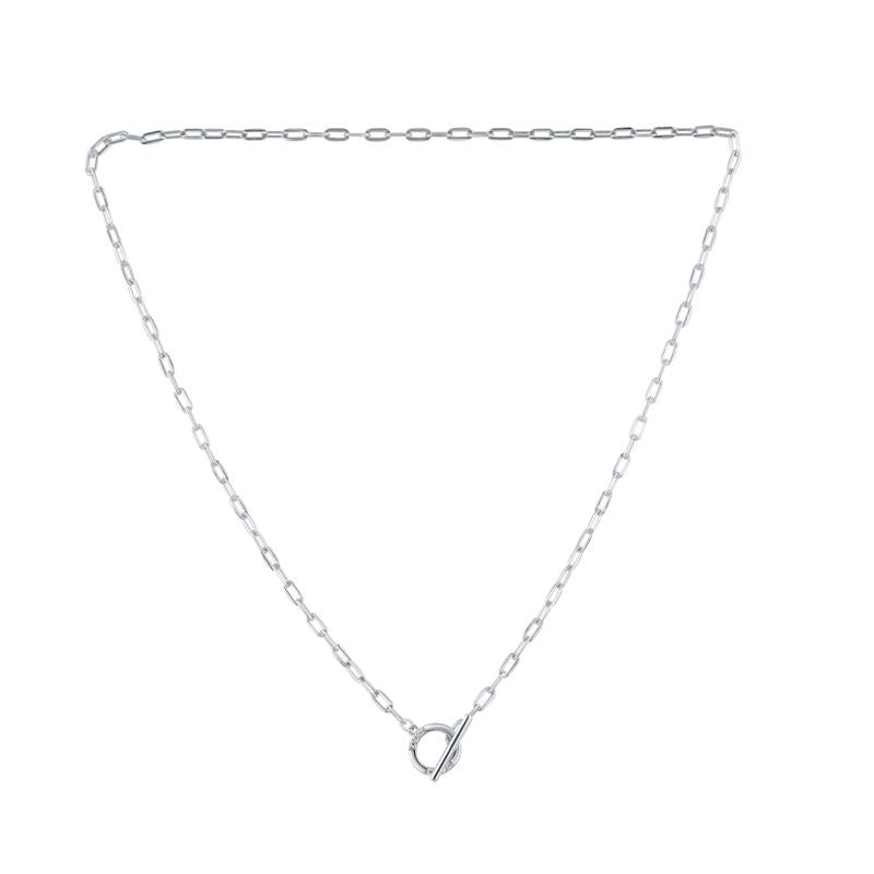 Georgini Alchemy Paperclip Fob Necklace Silver
