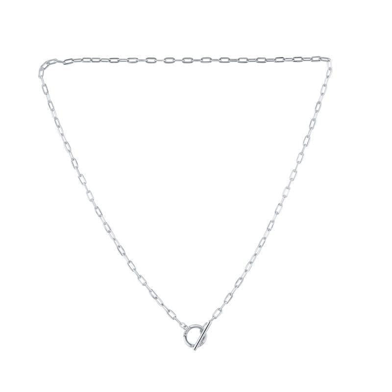 Georgini Alchemy Paperclip Fob Necklace Silver