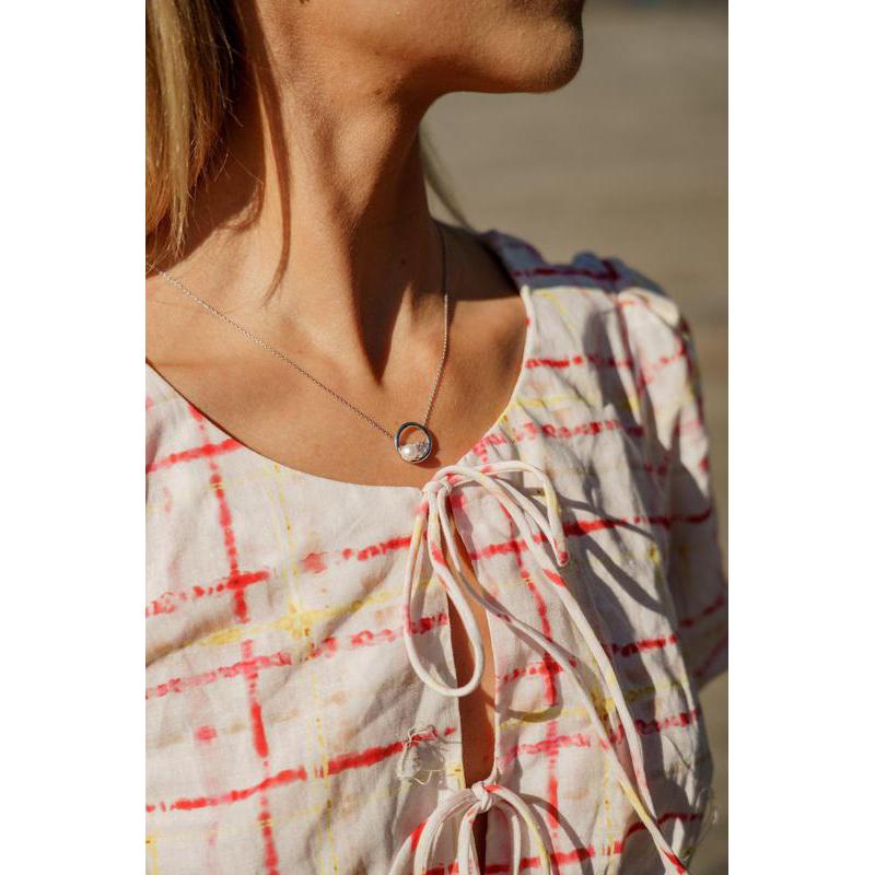 Georgini Chic Noel Freshwater Pearl Silver Pendant