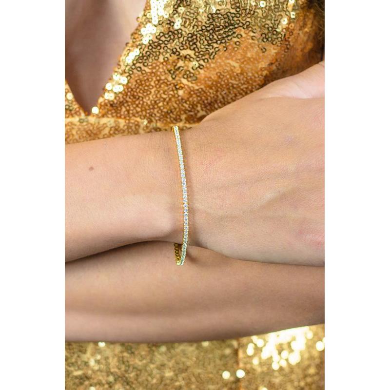 Georgini Elegant Milestone Gold-Plated Tennis Bracelet