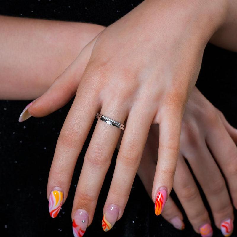 Georgini Georgini Summer Sorbet Frosty Ring Silver