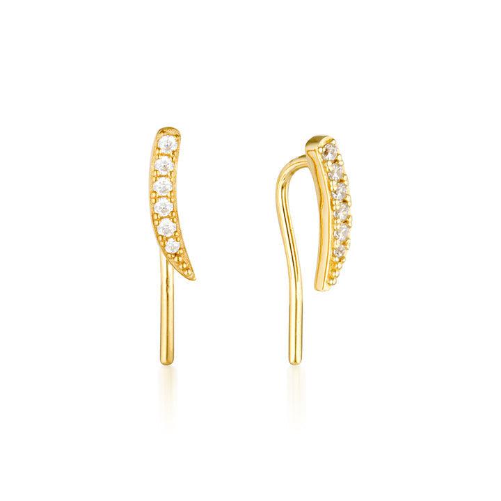 Georgini Georgini Summer Sorbet Vanilla Vine Earrings Small Gold