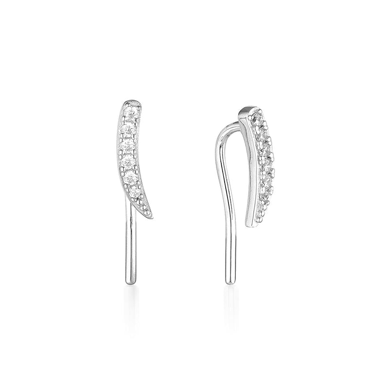 Georgini Georgini Summer Sorbet Vanilla Vine Earrings Small Silver