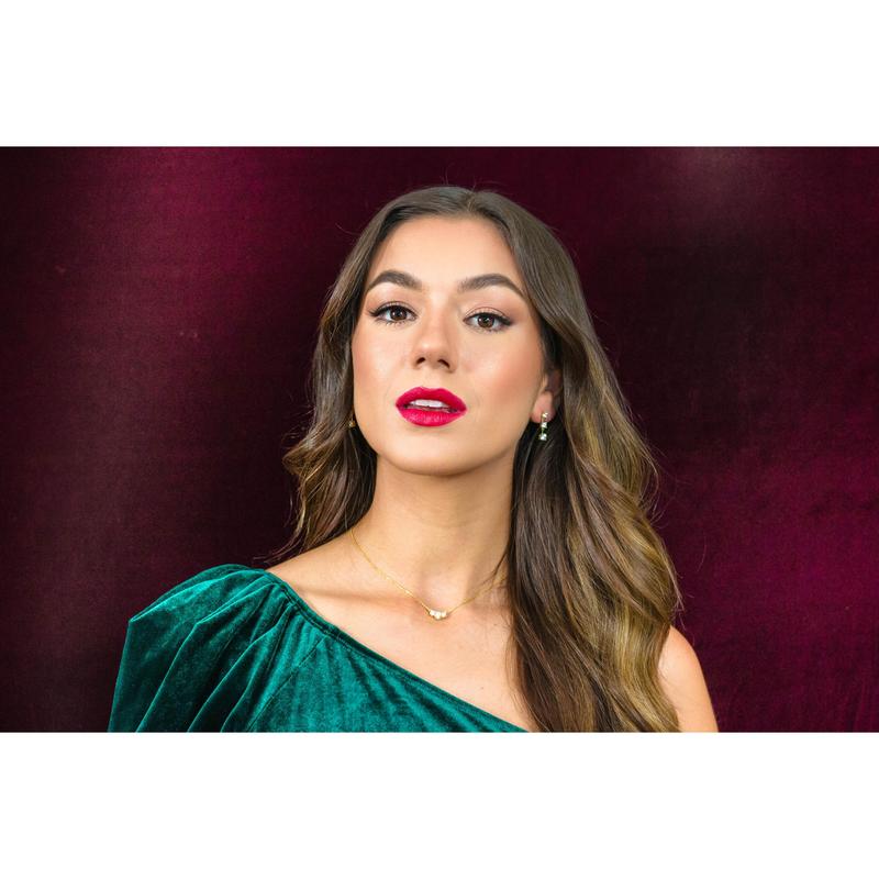 Georgini Gifts Trilogy Gold Earrings with Cubic Zirconia