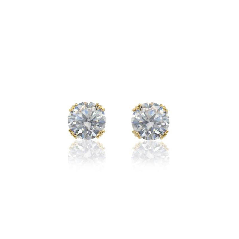 Georgini Gold-Plated Hidden Halo Round Stud Earrings