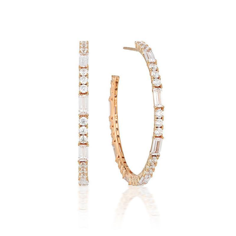Georgini Irina Large Rose Gold Hoop Earrings