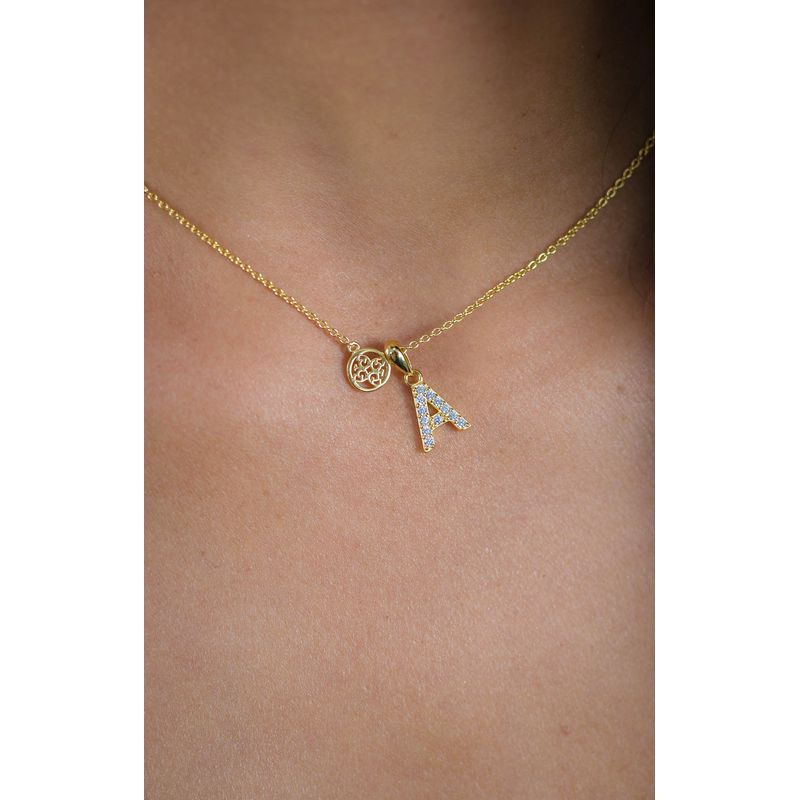 Georgini Luxury Letters A Initial Pendant - Gold