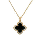 Georgini Midnight Velvet Black Agate Fairwater Pendant - Gold