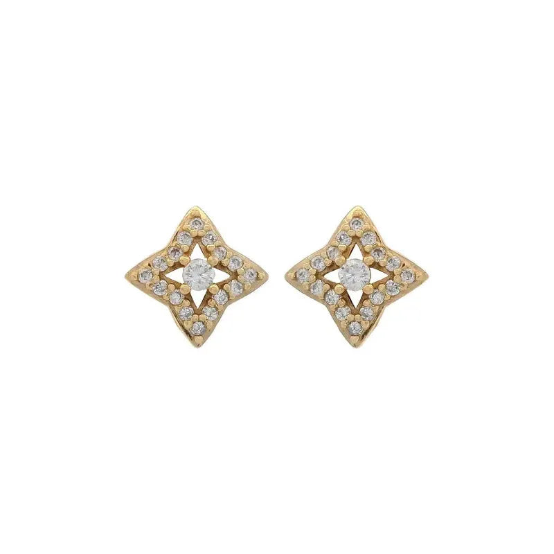 Georgini Midnight Velvet Fairwater Petite Stud Earrings - Gold