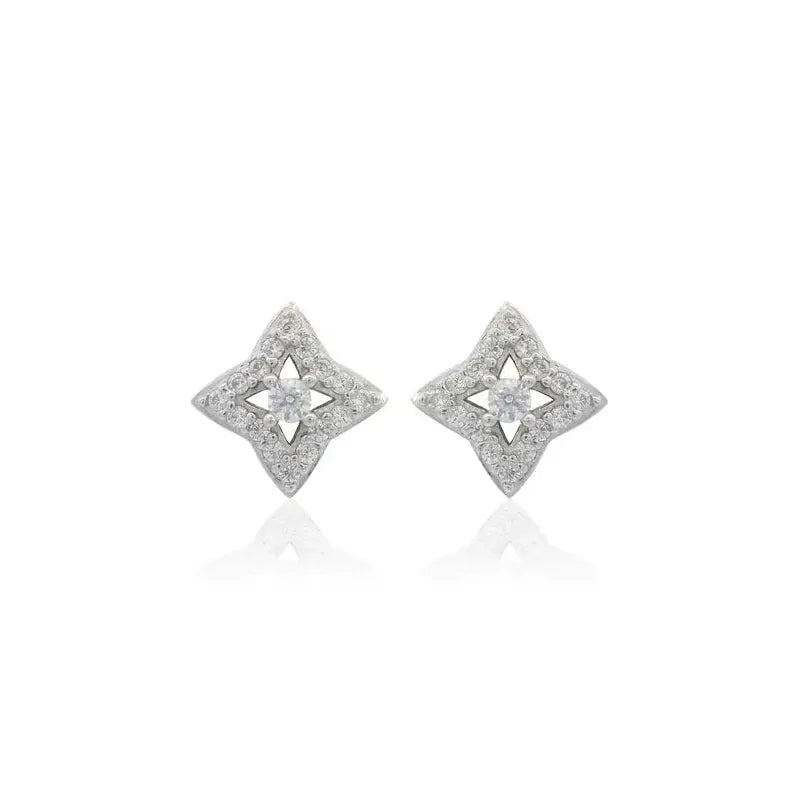 Georgini Midnight Velvet Fairwater Petite Stud Earrings - Silver