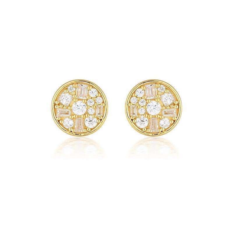 Georgini Mini Mosaic Gold Stud Earrings