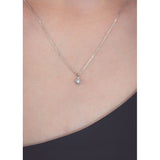 Georgini Natural Freshwater Pearl and Diamond June Pendant - Silver