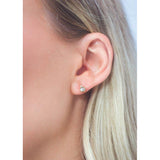 Georgini Natural Topaz and Two Natural Diamond April Earrings - Gold