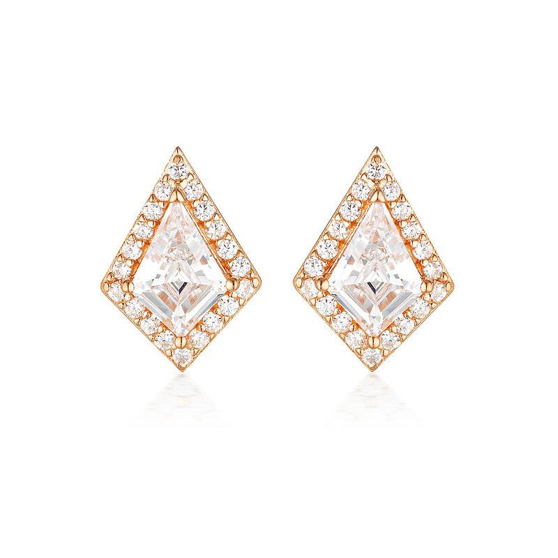 Georgini Rock Star Shield Rose Gold Earrings