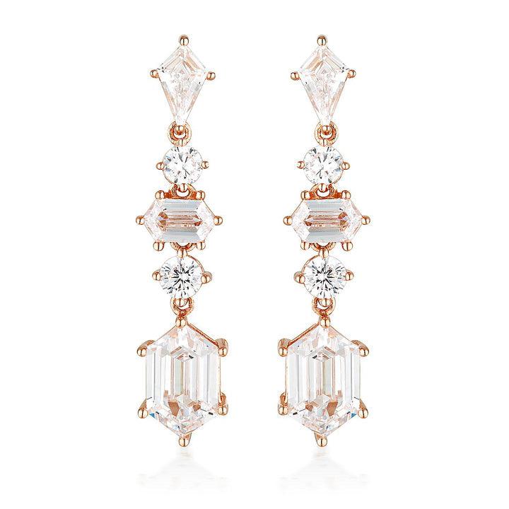 Georgini Rock Star Sword Rose Gold Earrings