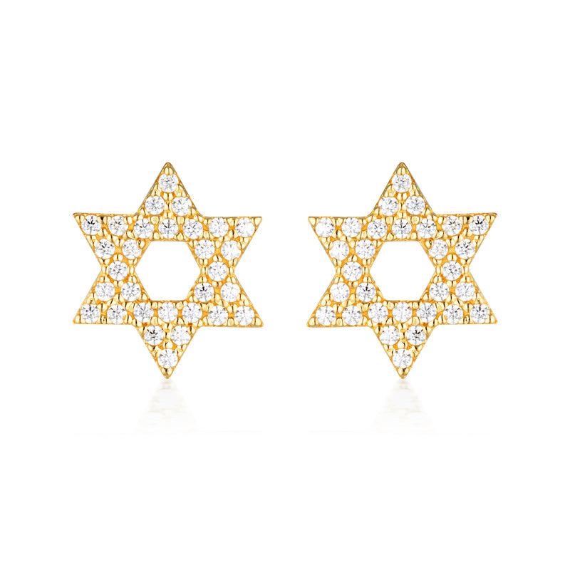 Georgini Rock Star of David Gold Earrings