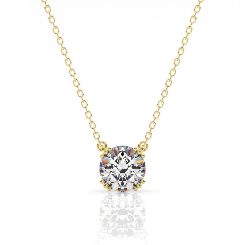 Georgini Round Hidden Halo Pendant in 18ct Gold Finish