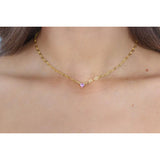 Georgini Sweetheart Heart Chain Necklace - Pink Gold