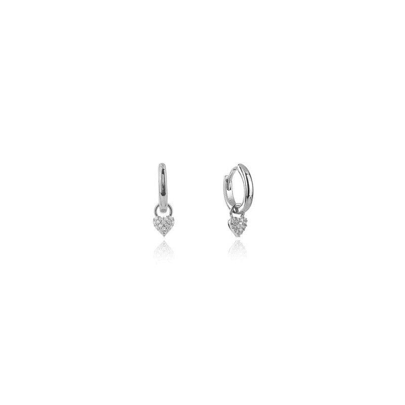 Georgini Sweetheart Sparkly Heart Studs - Gold