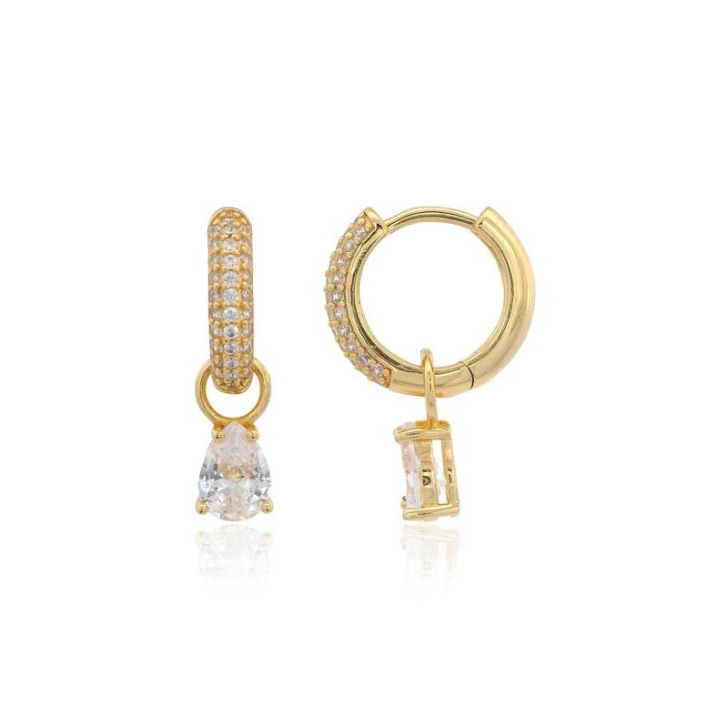 Georgini Wisteria Duo Gold Pearl Earrings