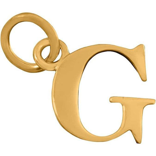 Gold Plated Letter G Pendant Charm