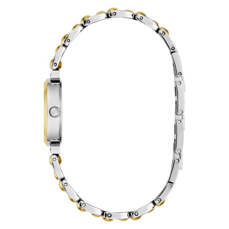 Guess 2-Tone Analog Watch with Green Dial and Gold Accents