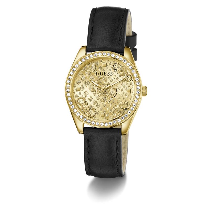 Guess Black Gold Tone Analog Watch