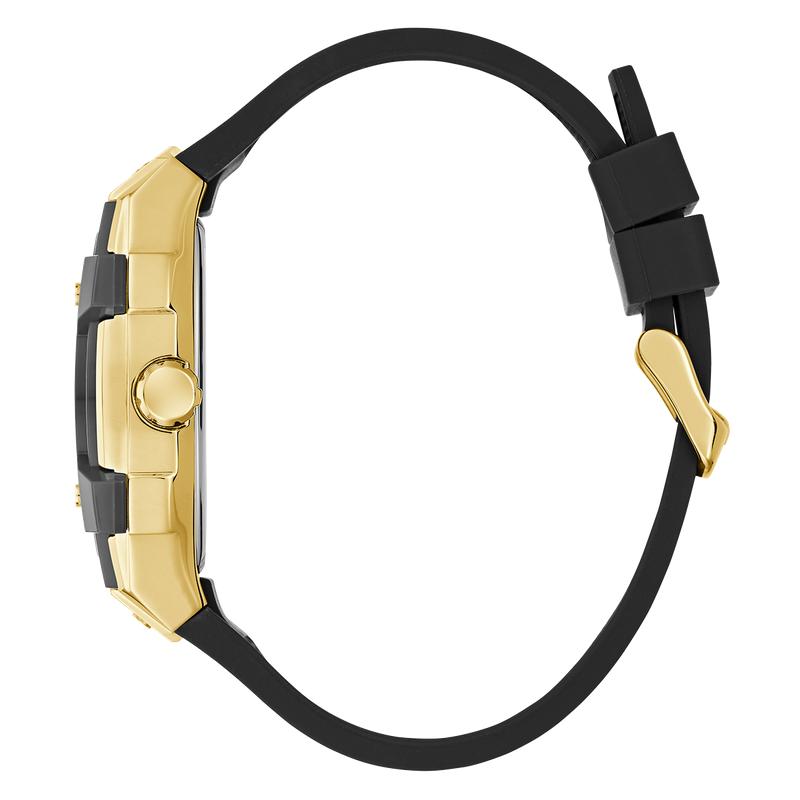 Guess Black Gold Tone Multi-Function Stainless Steel Watch