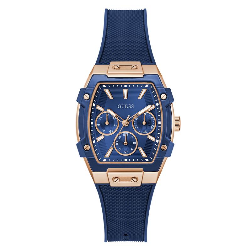 Guess Blue Rose Gold Multi-Function Watch