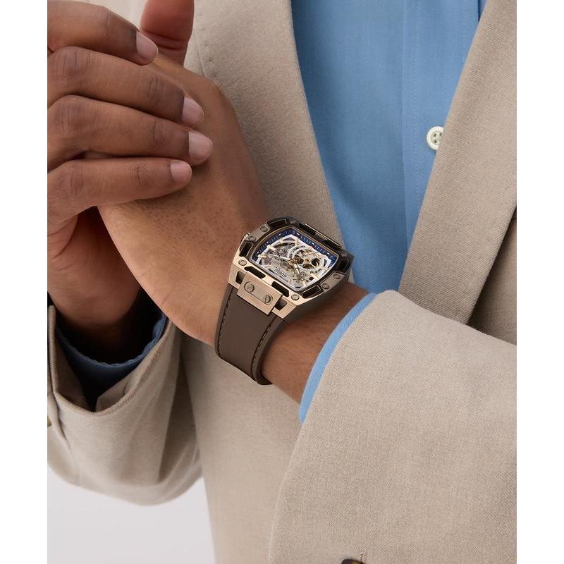 Guess Brown Coffee Automatic Luxury Watch