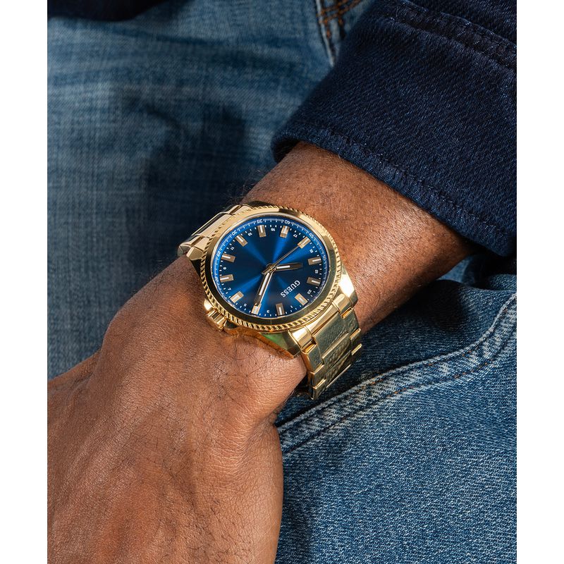 Guess Champ Blue Dial Analog Watch