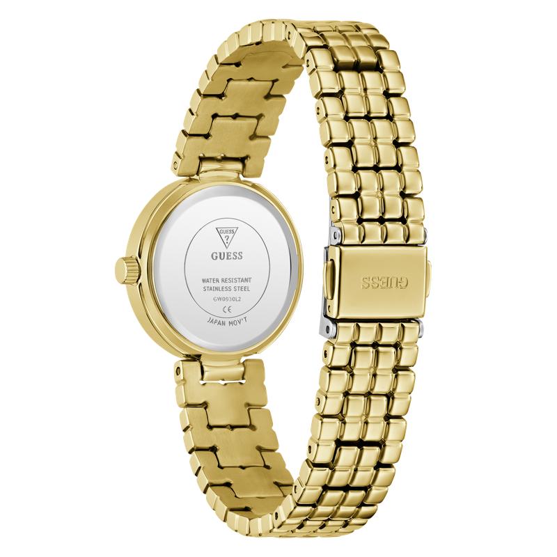 Guess Clara Gold‑Tone Watch with Crystal Dial