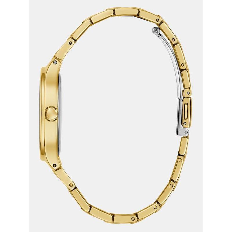 Guess Elegant Gold-Tone Crystal Embellished Analog Watch