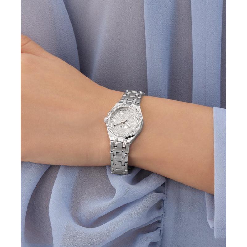 Guess Elegant Pixie Silver-Tone Analog Watch