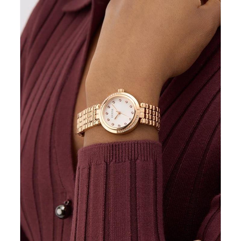 Guess Elegant Rose Gold Tone Analog Watch