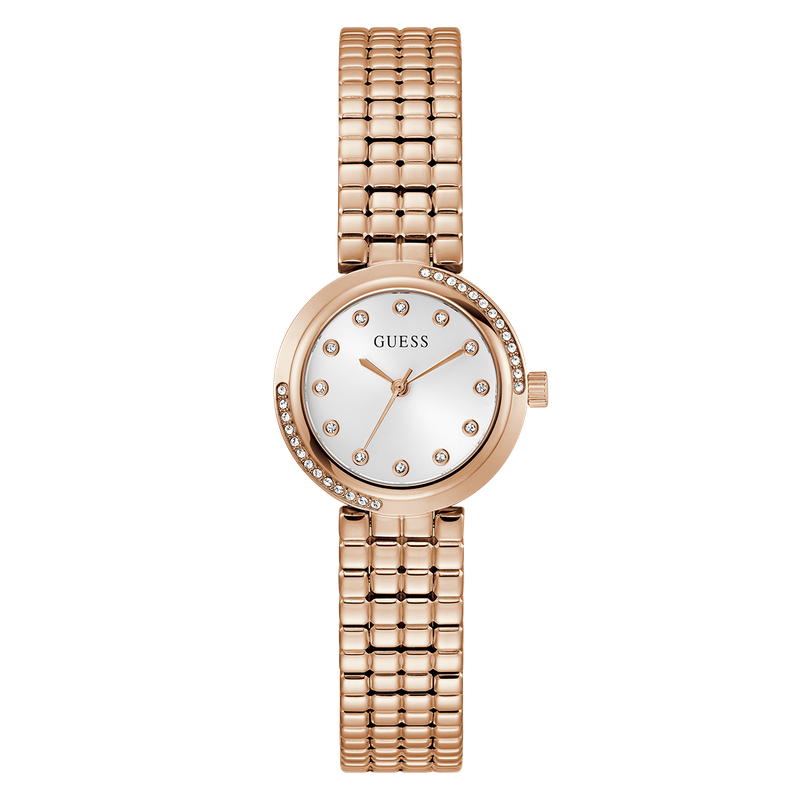 Guess Elegant Rose Gold Tone Analog Watch