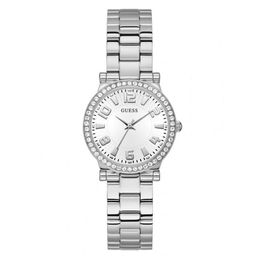 Guess Fawn White Dial Analog Watch