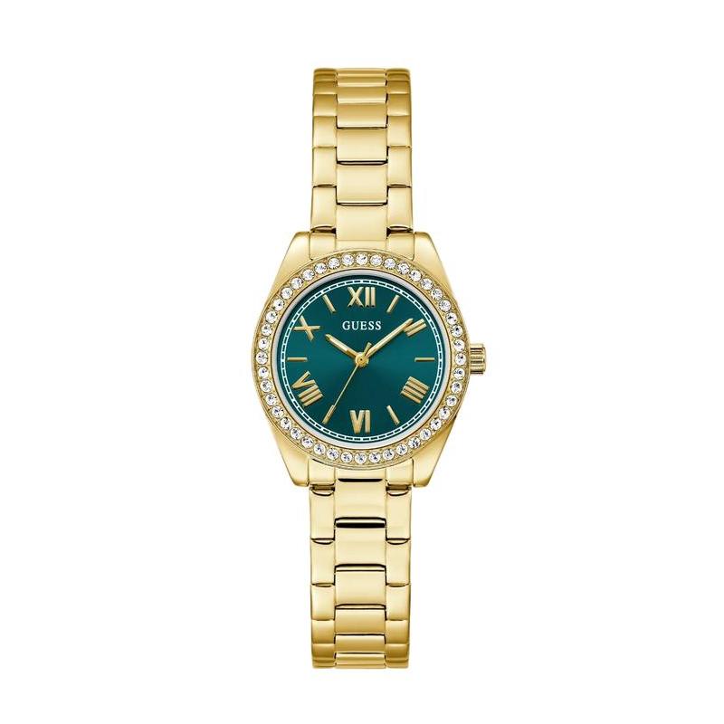 Guess Gold Mini Luna Women's Watch with Green Dial