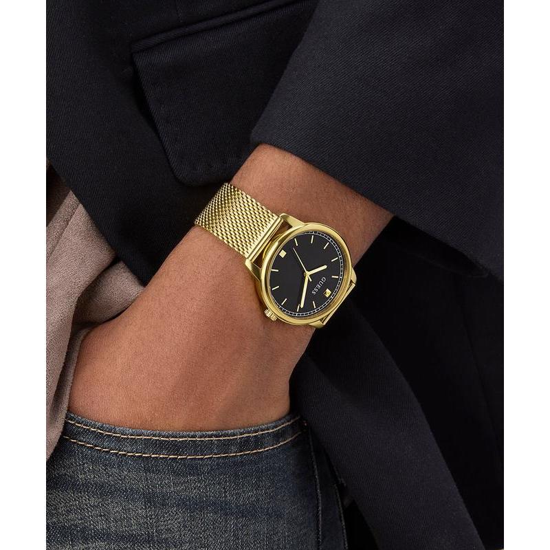 Guess Gold Tone Analog Watch with Diamond Dial