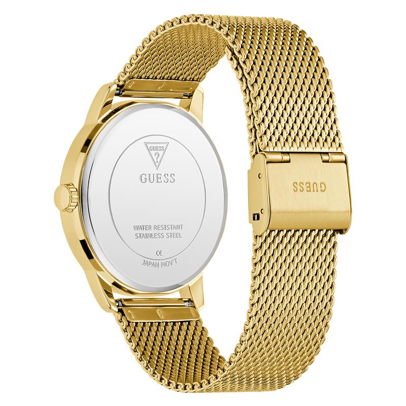 Guess Gold Tone Analog Watch with Diamond Dial