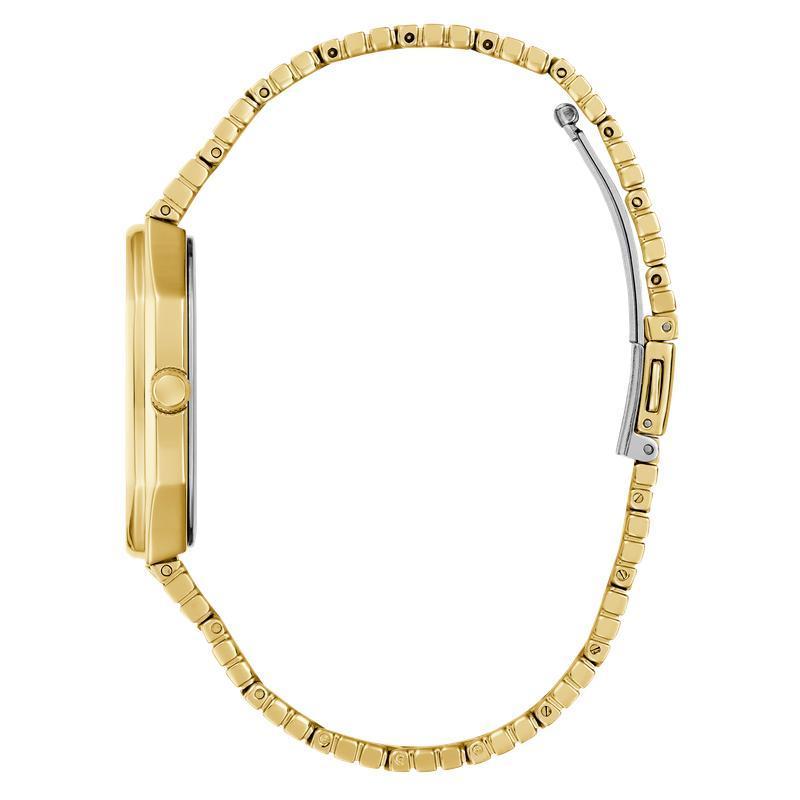 Guess Gold Tone Date Watch with Rectangular Dial