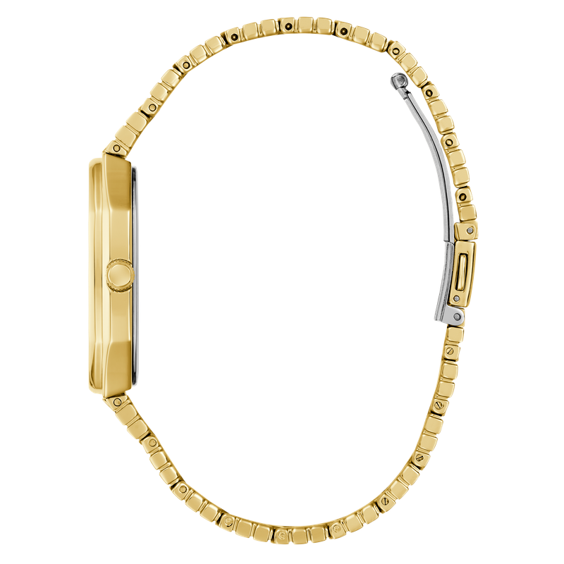 Guess Gold Tone Date Watch with Rectangular Dial