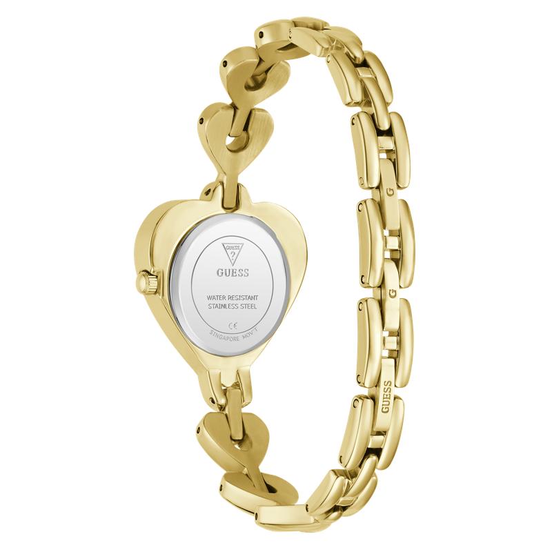 Guess Gold Tone Heart-Shaped Ladies Analog Watch