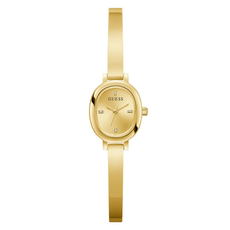 Guess Gold Tone Ladies Analog Watch Champagne Dial