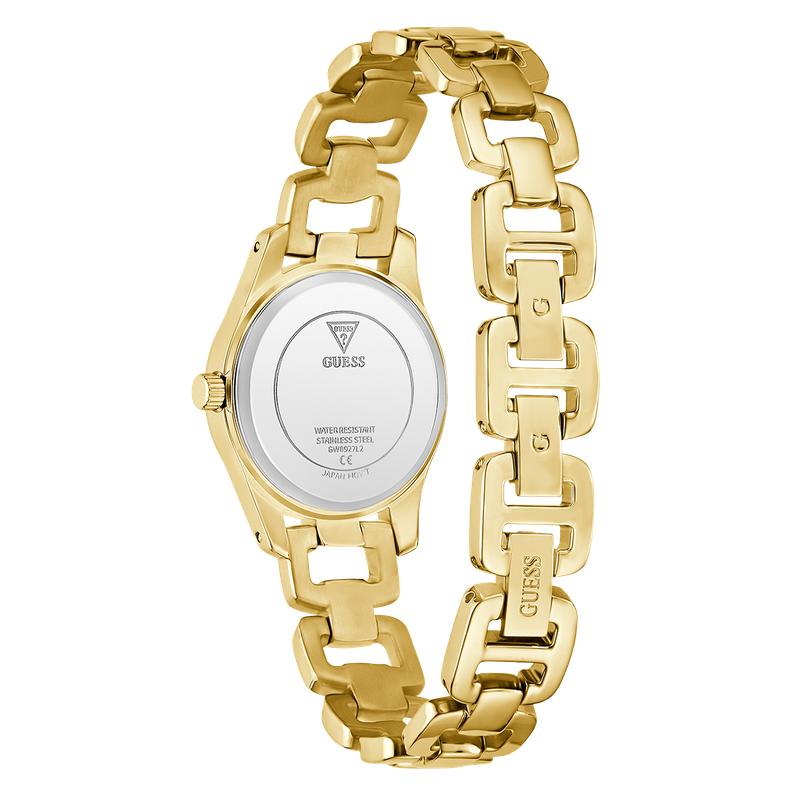 Guess Gold Tone Ladies Analog Watch with Green Dial